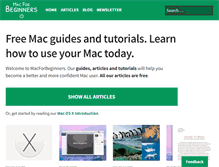 Tablet Screenshot of macforbeginners.com